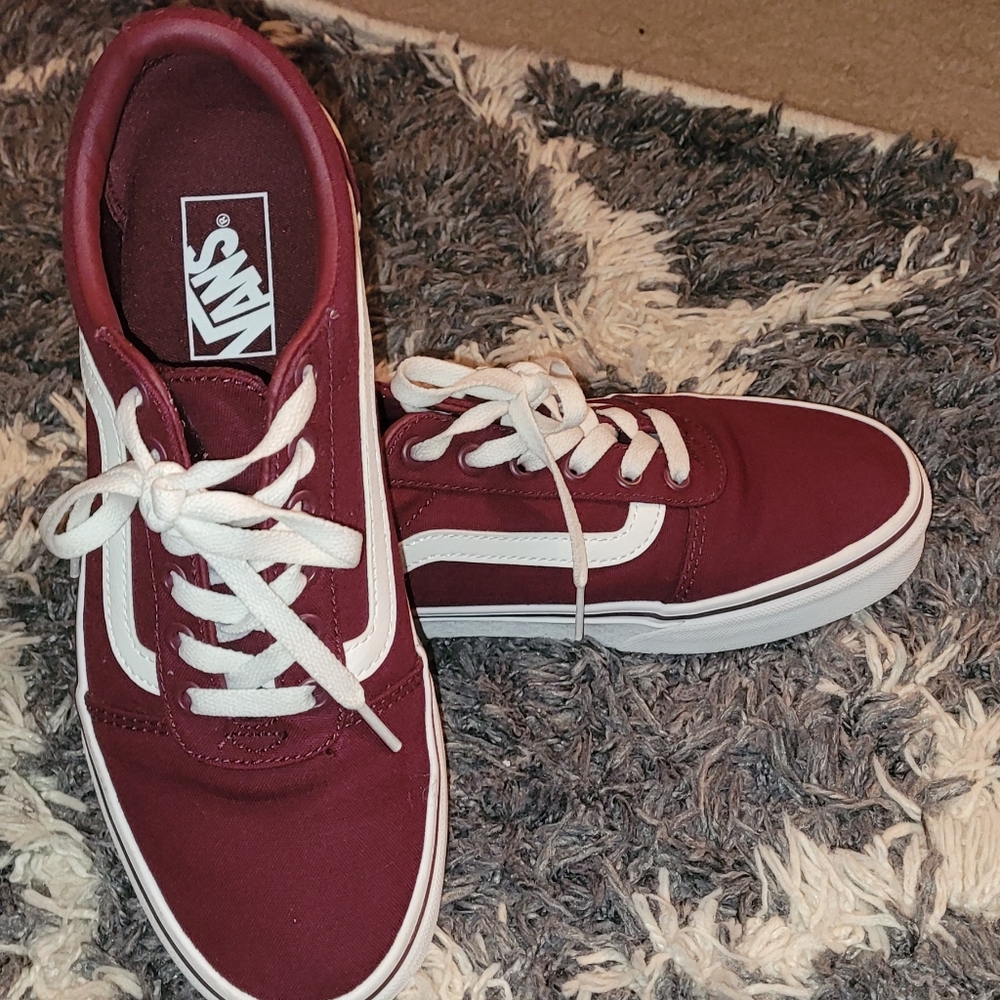 Burgundy Vans